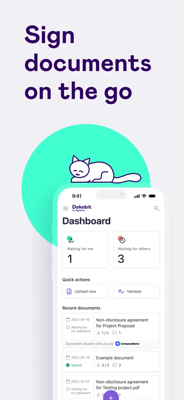 Dokobit App Screenshot 1